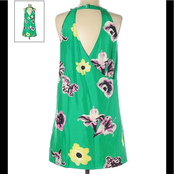 J CREW SLEEVELESS GREEN FLORAL DRESS - Picture 4 of 12